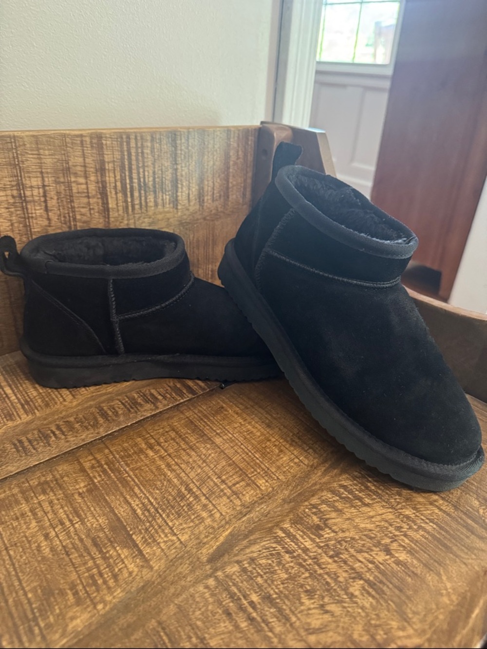 Black Cozy Ankle Boots